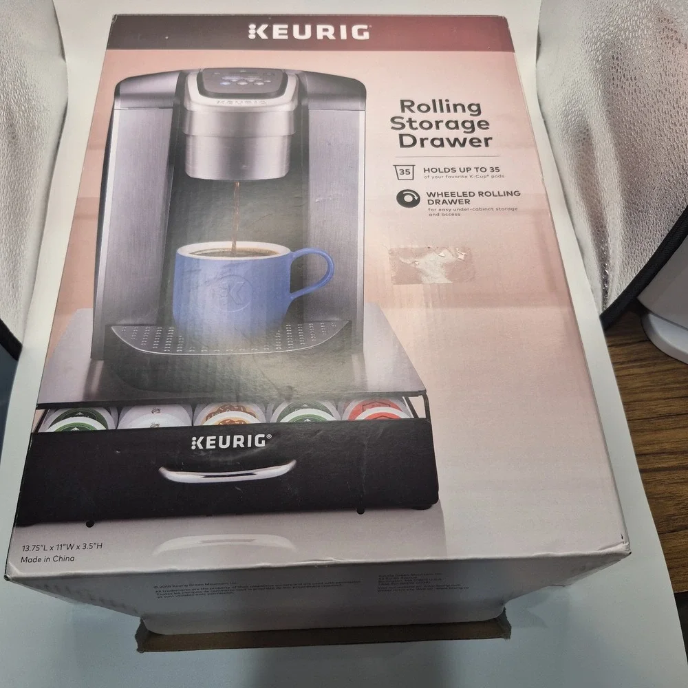 Keurig Rolling 35 K-Cup Storage Drawer Open Box, Never Used.